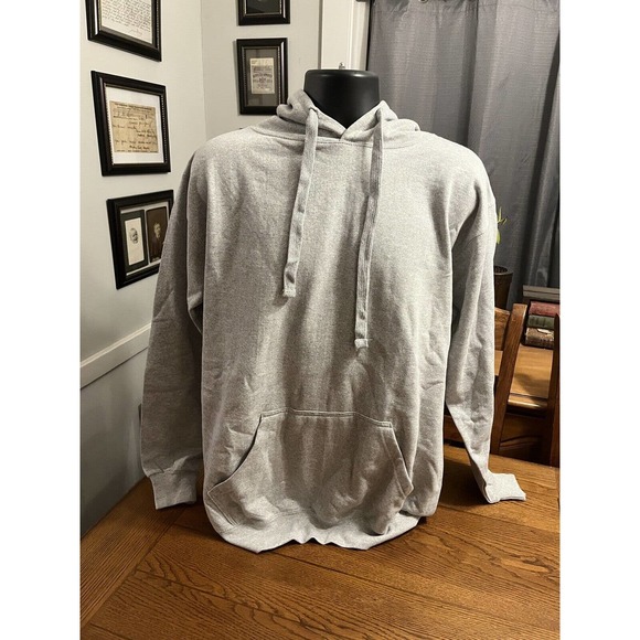 Grays Other - MillTex Heather Gray Hooded Pullover Sweatshirt Unisex Sz Lg New NWT Mill Tex